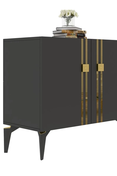 DEMONTE DECOR BAHARDD (KB150) KONSOL ANTRASİT-ALTIN - 5