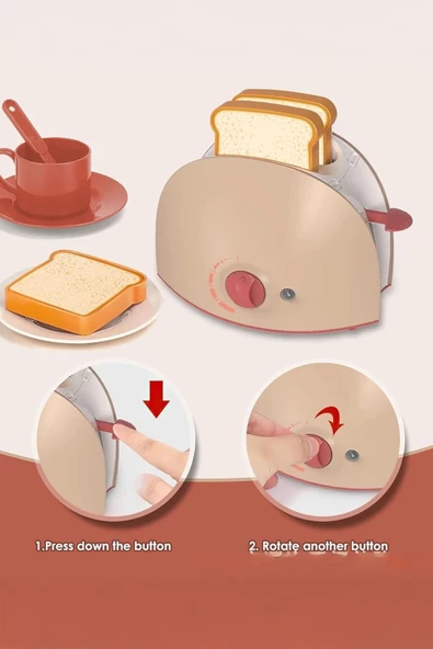 Işıklı Sesli Fonksiyonlu Oyuncak Ekmek Kızartma Makinesi - 5