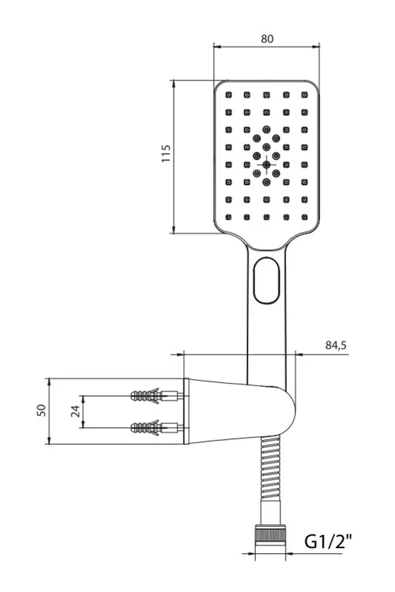 Eca Tiera Plus Mafsallı Duş Seti Banyo Üst Takımı 102117400 - 2