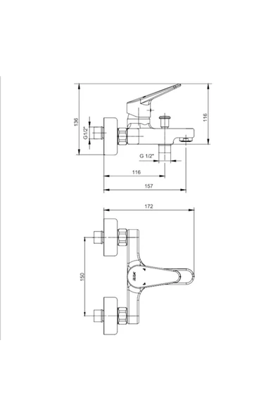 Eca 102102494 Spylos Banyo Bataryası Krom - 2