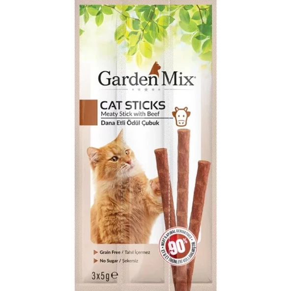 Gardenmix Dana Etli Kedi Stick Ödül 3x5 Gr