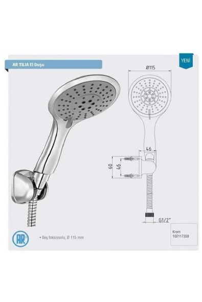 Ar & Yak Ar Tilia Üst Takım 5 Fonksiyonlu