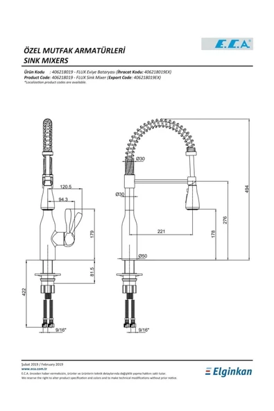 Eca Flux Mutfak Eviye Bataryası 406218019 - 4