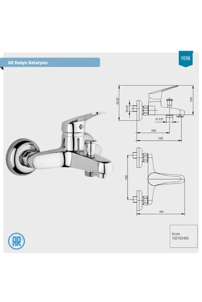 AR Lucia 102102493 Banyo Bataryası