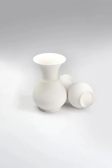 Kandil Vazo 15 cm - Seramik Bisküvi Boyanabilir Obje (Ham Ürün) ürün görseli