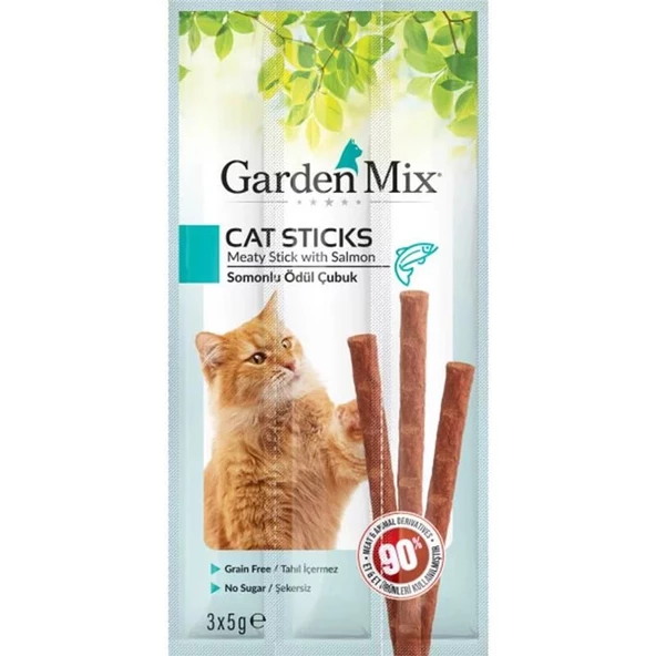 Gardenmix Somonlu Kedi Stick Ödül 3x5 Gr