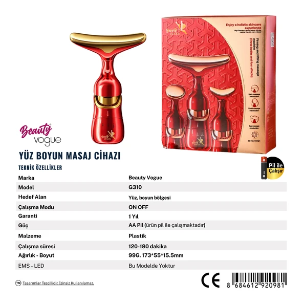 Beauty Vogue Yüz Ve Boyun Masaj Cihazı - 6