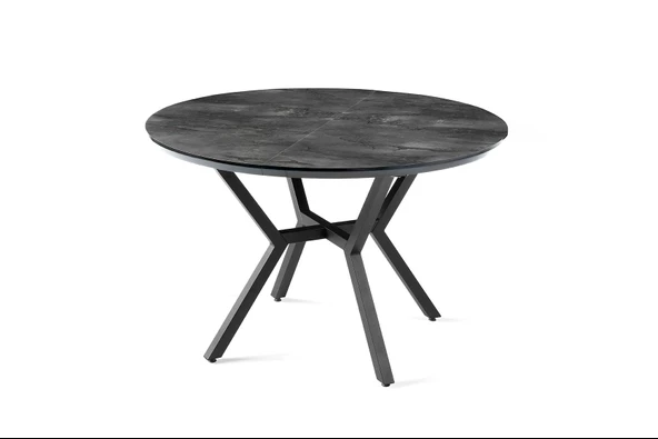 Erezoğulları Mobilya Roza Norte Yuvarlak HighGloss Mutfak Masa Sandalye Takımı 120cm - 2