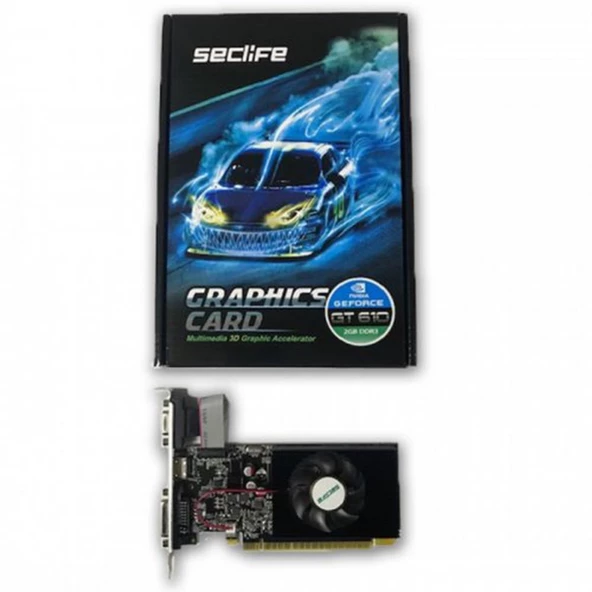 Seclıfe Ekran Kartı 2Gb Nvıdıa Geforce Gt610 64Bıt Ddr3 Hdmı Dvı Vga Lp