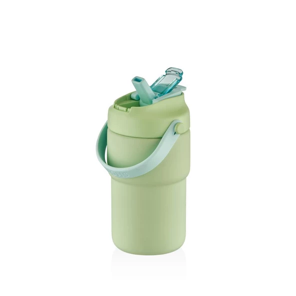 Shotay Askılı Mug Çelik Bardak 450Ml Pastel Yeşil - 3