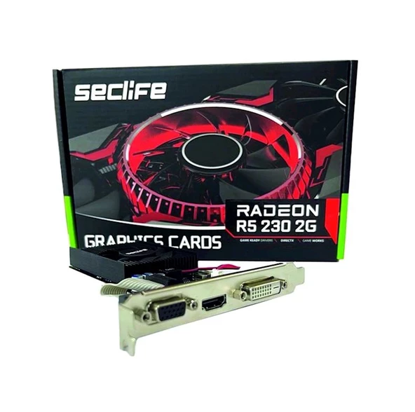 Seclıfe Ekran Kartı 2Gb Radeon R5 230 64Bıt Ddr3 Hdmı Dvı Vga Lp