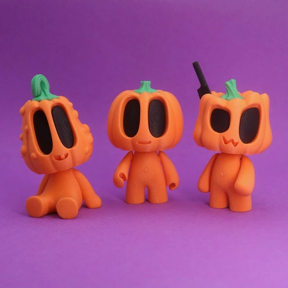 Sevimli Sinirli Balkabağı Figürü 1 Adet Aksesuar Dahil - Resim 4