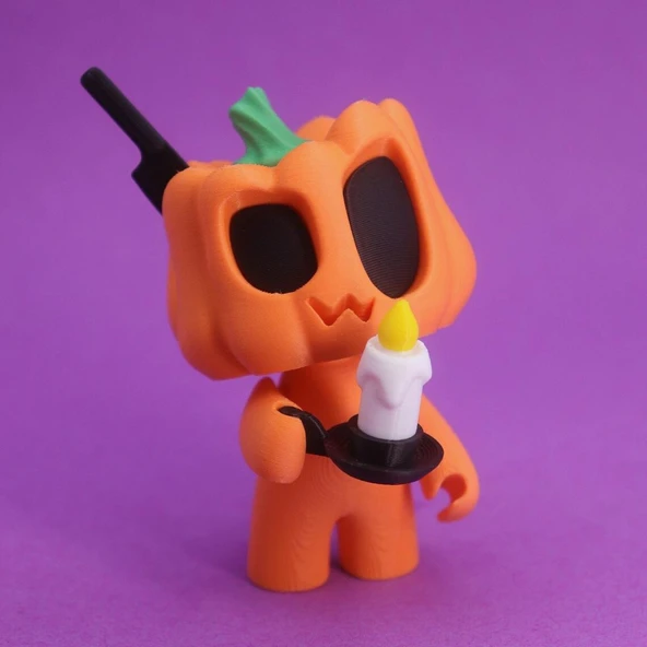 Sevimli Sinirli Balkabağı Figürü 1 Adet Aksesuar Dahil - Resim 2