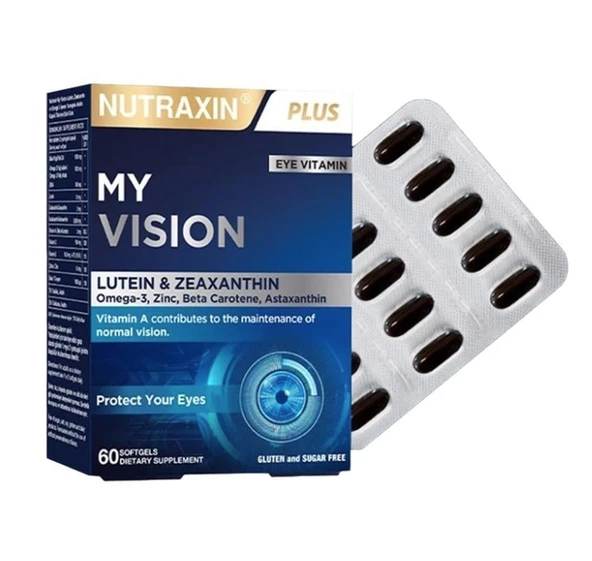 Nutraxin Plus My Vision Göz Vitamini Lutein Zeaksantin 60 Kapsül