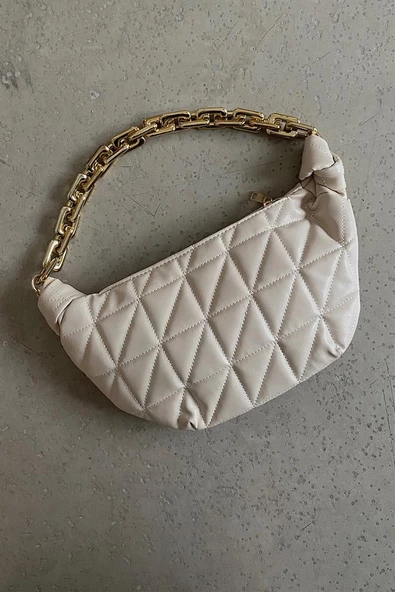 Kadın Zincir Askılı Çanta Bej ürün görseli 1