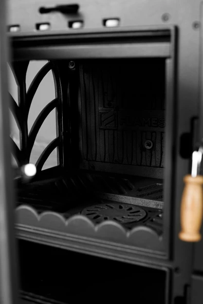 Flame Stove fs-066 palmiye lüx fırınlı döküm soba - 6