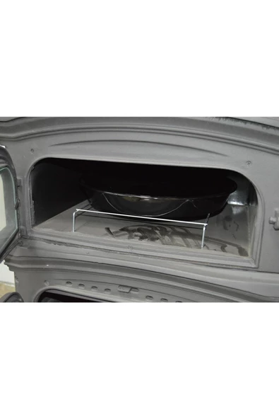 flamestove  Altara Premium FS-033 Ykst Tek Camlı Kuzineli Odunluklu Yan Kapaklı Döküm Soba - 6