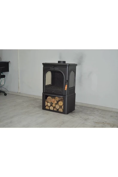 flamestove  MODENA LÜX STYLE 3 CAMLI ODUN HAZNELİ ŞÖMİNE - 6