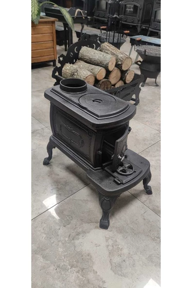 flamestove  Nostalji Fs059 Pik Döküm Mini Soba Şömine - 5