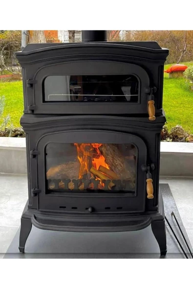 flamestove  Fırınlı Döküm Soba Şömine Fs033