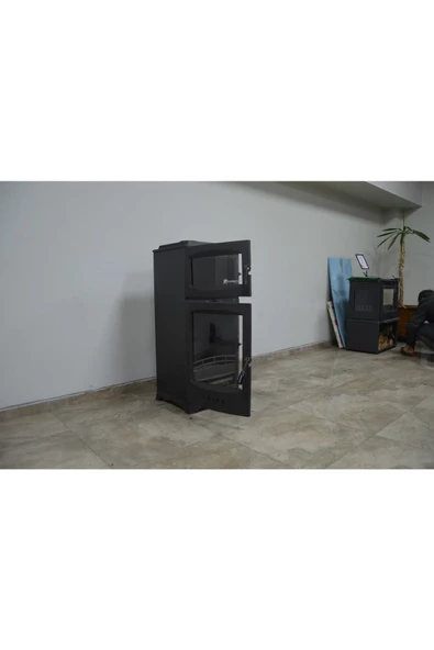 flamestove  Lodi Gurme Tek Camlı Kuzineli (füme) Döküm Soba - 6