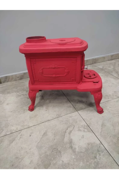 flamestove  FLAME STOVE FS-059K NOSTALJİ KIRMIZI RENKLİ KOMPLE PİK DÖKÜM - 8