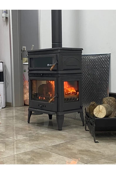 flamestove  RETRO LÜX DİK FIRINLI  DÖKÜM SOBA - 3
