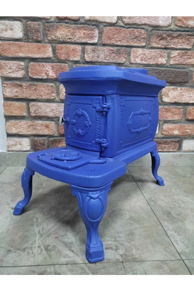 flamestove  FLAME STOVE FS-059M NOSTALJİ SOBA MAVİ  RENKLİ KOMPLE PİK DÖKÜM - 2