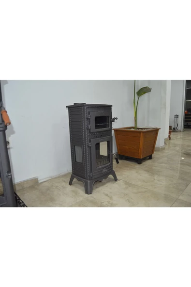 flamestove  Lüx 3 Camlı Kuzineli Döküm Soba - 2