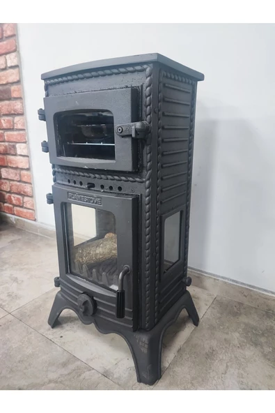 flamestove  Lüx 3 Camlı Kuzineli Döküm Soba - 8