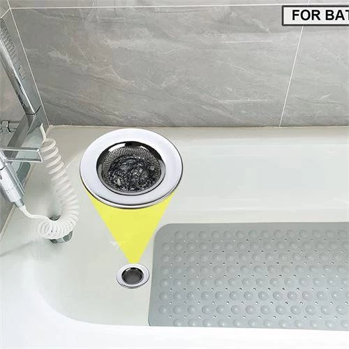 7.5 cm Mutfak Lavabo Süzgeci Çelik Evye Tahliye Süzgeci Küvet Gider Süzgeci - 3