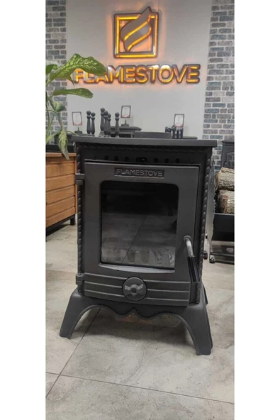 flamestove  Minör Lüx 3 Camlı Şömine Döküm Soba - 5