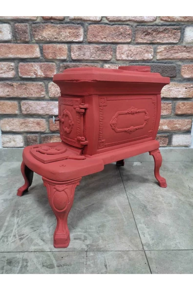 flamestove  FLAME STOVE FS-059K NOSTALJİ KIRMIZI RENKLİ KOMPLE PİK DÖKÜM