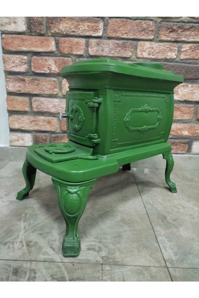 flamestove  FLAME STOVE FS-059Y NOSTALJİ YEŞİL RENKLİ KOMPLE PİK DÖKÜM