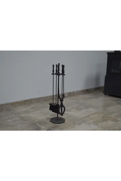 flamestove  Pik Döküm Maşa Takımı Yuvarlak Başlı