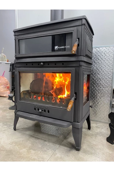 flamestove  RETRO LÜX DİK FIRINLI  DÖKÜM SOBA
