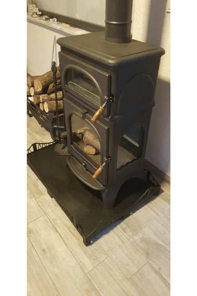 flamestove  Modena 3 Camlı Fırınlı Pik Döküm Şömine Soba - 6