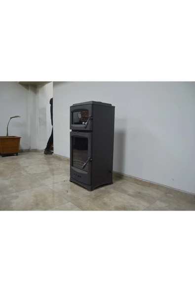 flamestove  Lodi Gurme Tek Camlı Kuzineli (füme) Döküm Soba - 5