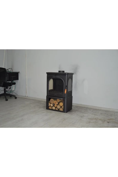 flamestove  MODENA LÜX STYLE 3 CAMLI ODUN HAZNELİ ŞÖMİNE - 5