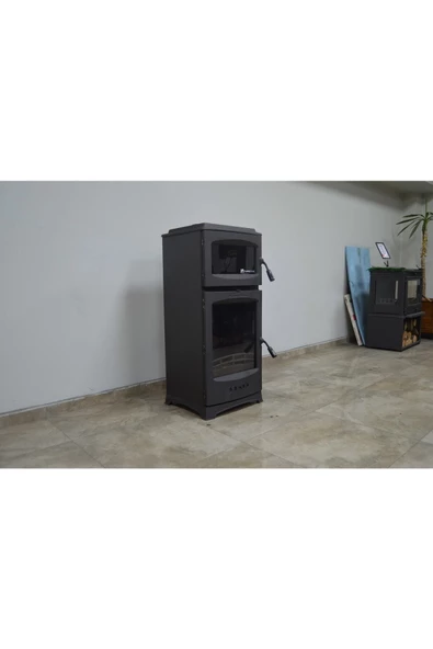 flamestove  Lodi Gurme Tek Camlı Kuzineli (füme) Döküm Soba - 4