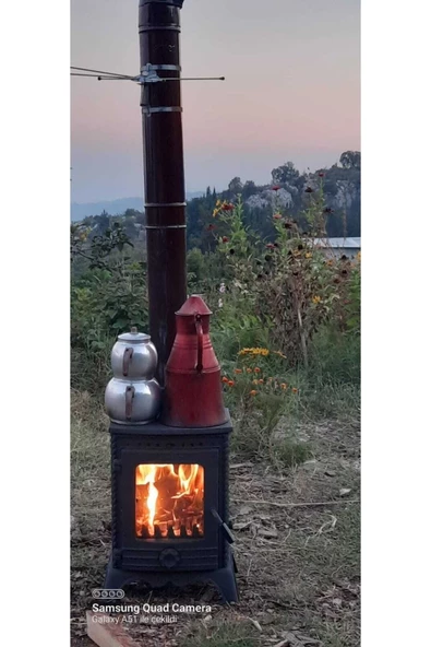 flamestove  Minör Lüx 3 Camlı Şömine Döküm Soba - 4