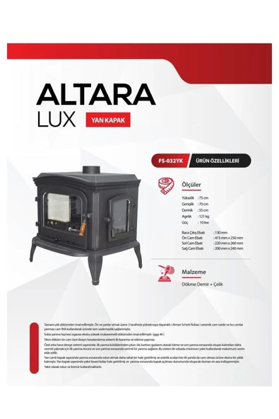 flamestove  Altara Lüx Yk Döküm Soba - 8