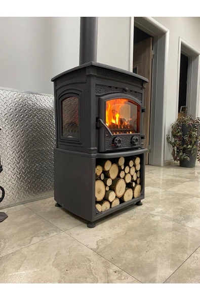 flamestove  FLAME STOVE FS-014ST SİRİUS ULTRA 3 CAMLI ODUNLUKLU ŞÖMİNE - 4