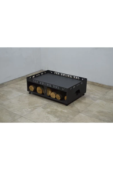 flamestove  Lazer Kesim Sac Odunluklu Soba Altlığı(60X90CM) - 2