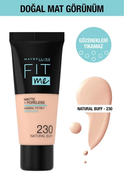 Fit Me Matte Poreless Fondöten - 230 Natural Buff