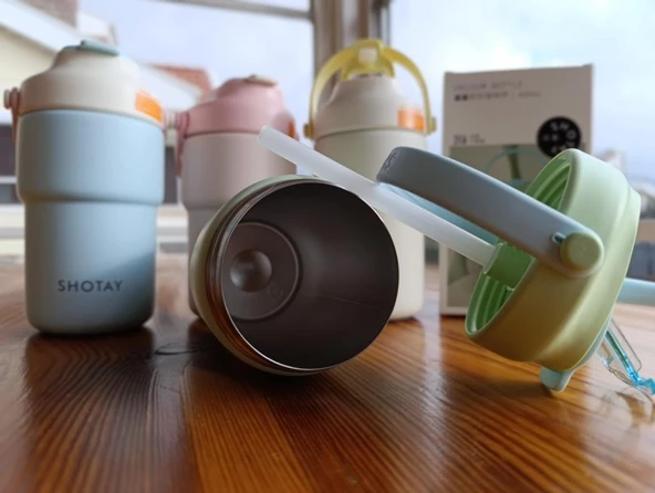 Shotay Askılı Mug Çelik Bardak 450Ml Krem - 7