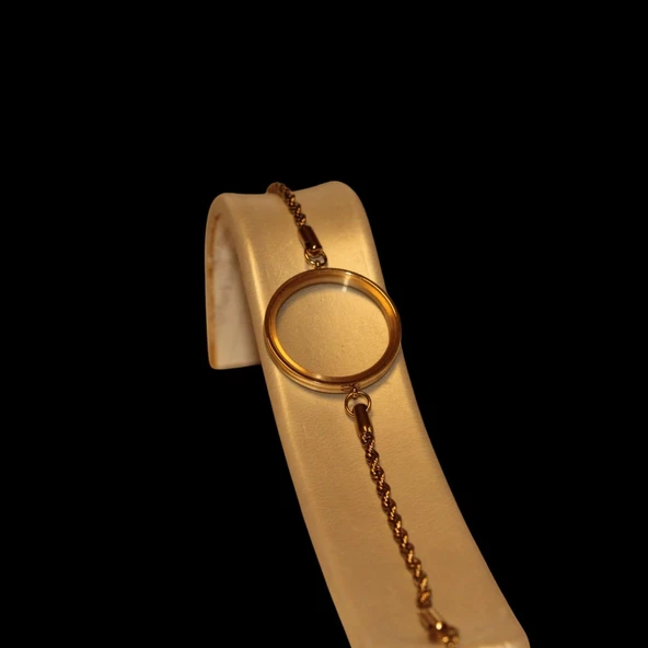 19 Cm Açılır Çerçeveli Gold Çelik Bileklik Hatrıa Çerçeveli Çeyreklik Çelik Bileklik - 2