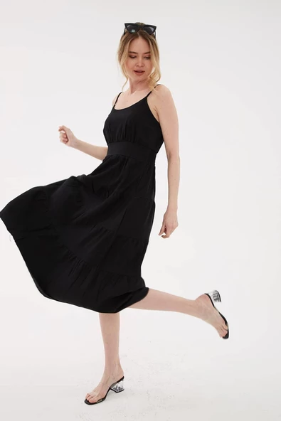 FASHION FRIENDS KADIN İP ASKILI ELBİSE 23Y-ELB0321K1