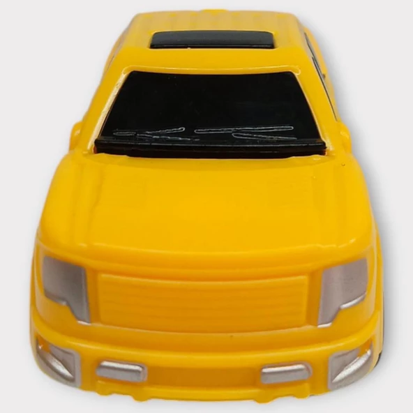 Çek Bırak Arabalar 10 Cm - Sarı Pick-Up - Resim 4