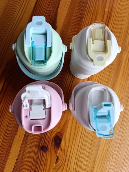 Shotay Askılı Mug Çelik Bardak 450Ml Pastel Mavi - 5